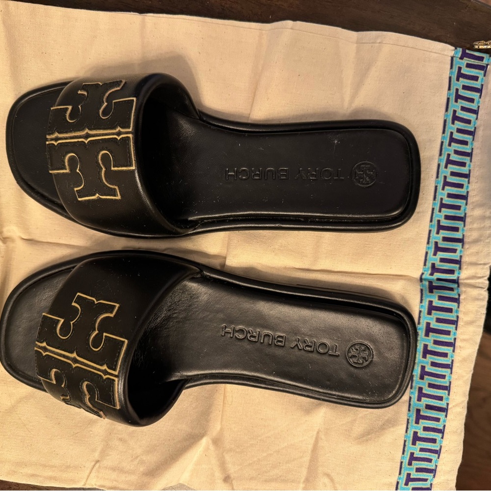 Tory Burch Double T slide sandals size 9 - Picture 5 of 7